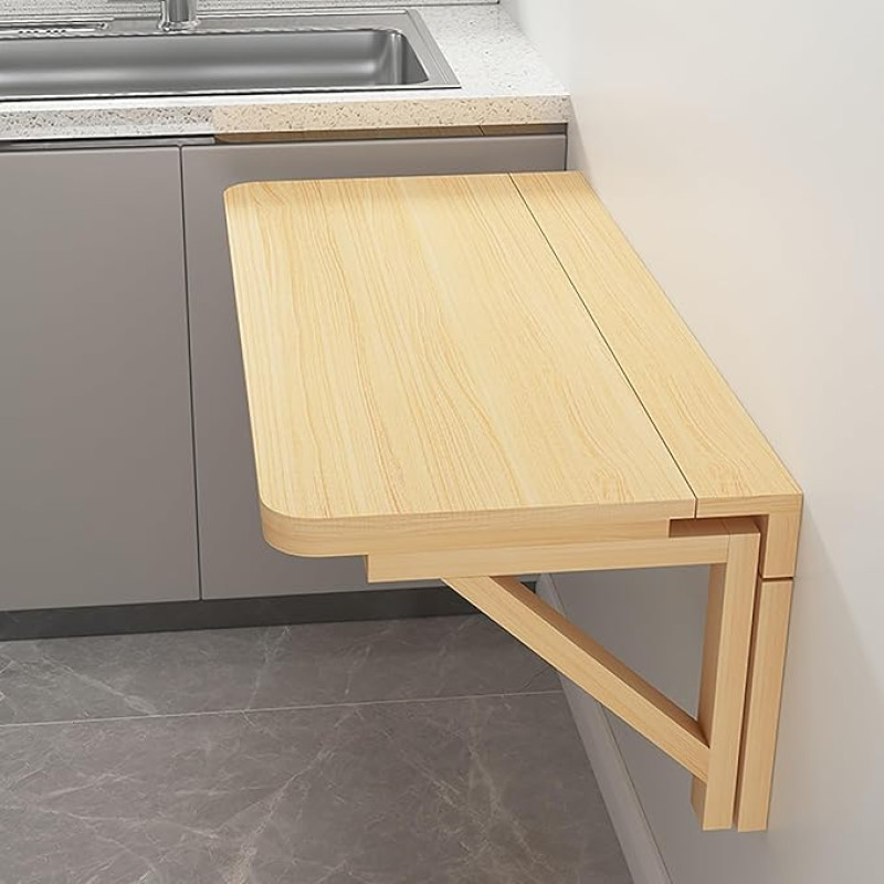 Wandmontierter Klapptisch,Ganz Holzstruktur,Schwebender Klapptisch,Die Wand Bartisch Stehtisch,unsichtbarschwimmender Computer-Schreibtisch,Geeignet Für Büro,Zuhause,Couchtisch(120*40cm/47.2*15.7in)