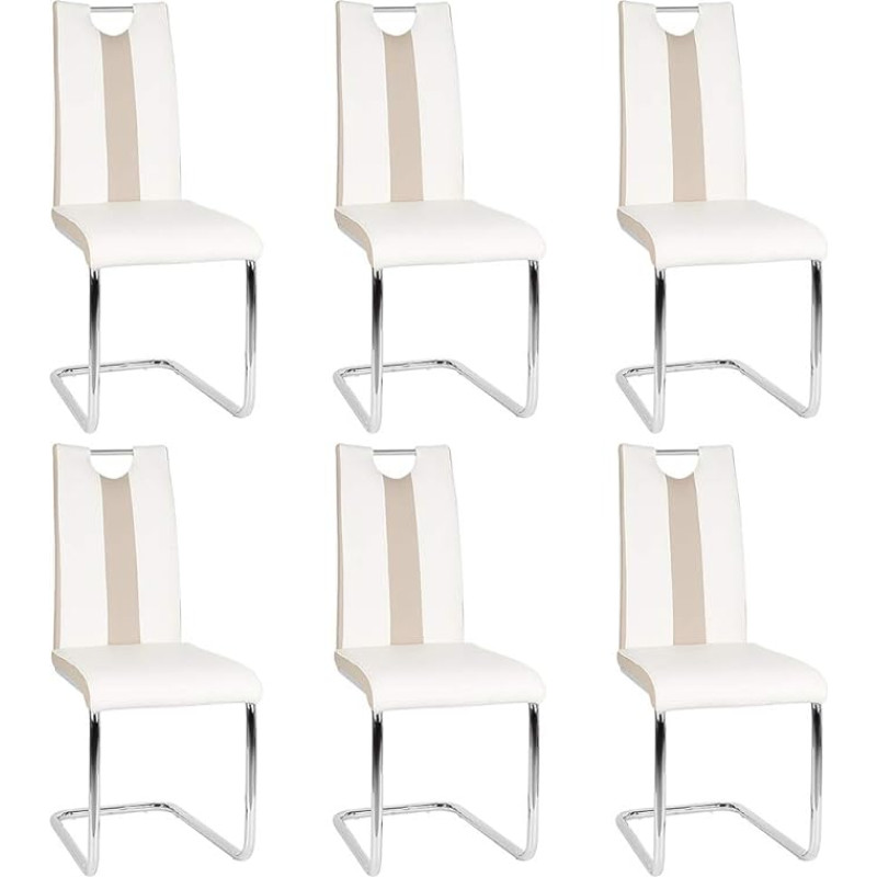 Valgomojo kėdės su aukštu atlošu Swing Chair Set in Upholstery Set of 6