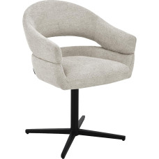 Ovio Swivel Chair Dining Room 59 x 61 x 85 cm - Dining Room Chairs Quilted 360° Rotating Office Chair - for Dining Room Kitchen Living Room Salon Desk (Beige)