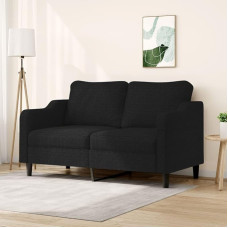 359363 2-vietis minkštasuolis sofos svetainei Sofa minkštasuoliai juoda 140 cm audinys