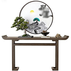 Massiver Holz Konsolentisch Im Vintage Stil, Eleganter Flurtisch für Wohnzimmer Und Meditationsraum (Multi-Colored, 39.3in/100cm)