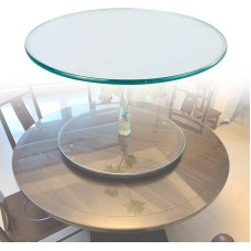 Runde transparente Tischabdeckung, Glastischplatten für runde Tische, DIY-Glastischplatten, runde Form, Glas, hohe Tragfähigkeit, 60 cm, 65 cm, 68 cm, 68 cm, 70 cm