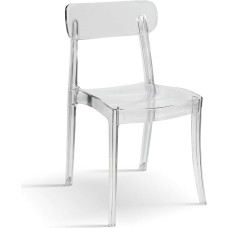 PAZZO DESIGN Colette id_2045 Skaidrios kėdės 4 polipropileno kėdžių rinkinys Virtuvės valgomojo kėdė