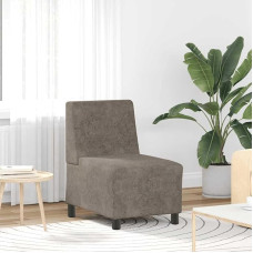 Modulares Armfreies Sofa 2 Stück in Dunkelgrau mit den Maßen 55 cm Tiefe, 74 cm Höhe und 82 Breite, 2-teiliges modulares Sofa Set ohne Armlehnen aus Wildlederimitat