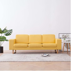 3-vietė sofa, Sofa lova, Sofa lova, Miegamoji sofa, Sofa lova, Atpalaiduojamoji sofa, Sofos ir sofos, Audinys Geltonas