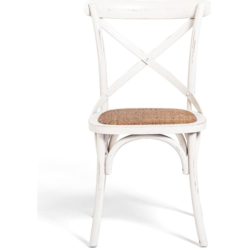 Biscottini Thonet virtuvės kėdė balta L 47 x D 42,5 x H 86 cm Valgomojo kėdės Retro mediena