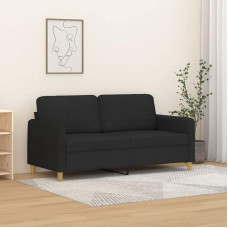 Dvivietė sofa Dvigulė sofa Sofa Lounge Sofa Minkšta sofa Atsipalaiduoti sofa Svečių sofa Loveseat Sofa svetainei Svečių kambarys Miegamasis Juodas 140 cm audinys