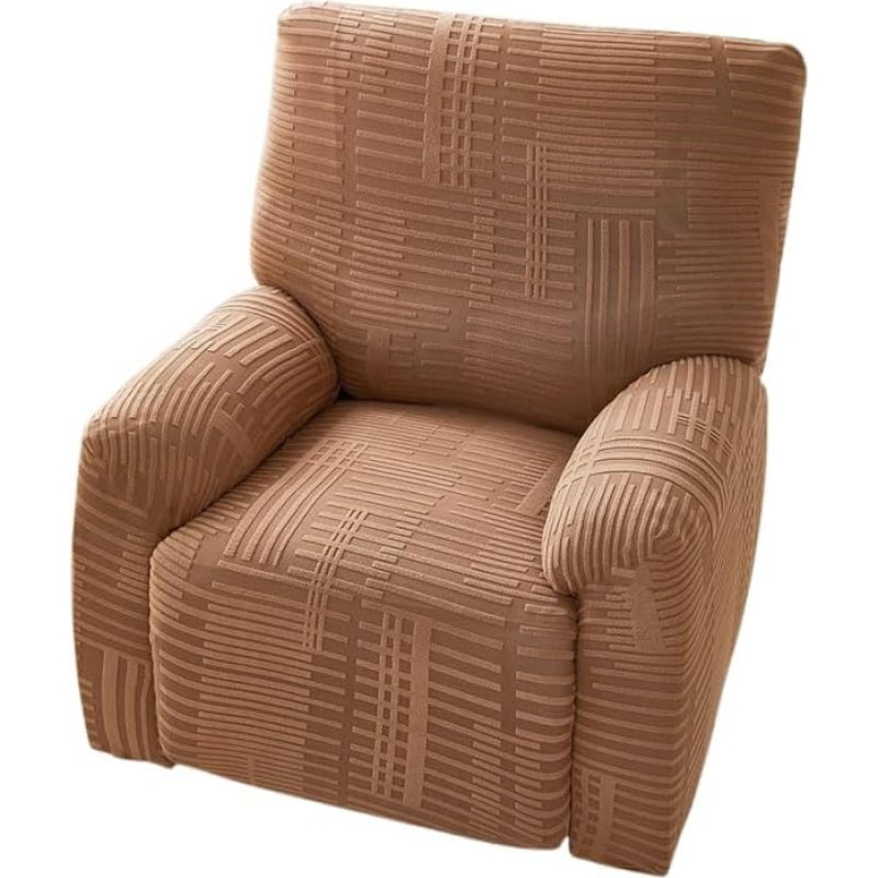 Liege-Schonbezug, 4/6/8-teiliges Set, Stretch-Sofabezug, weicher, Dicker, waschbarer Möbelschutz for Wohnzimmer(Brown,2 Seats)