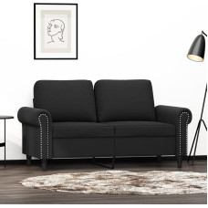 Dvivietė sofa Dvigulė sofa Sofa Lounge Sofa Minkšta sofa Atsipalaiduoti sofa Svečių sofa Loveseat Sofa svetainei Svečių kambarys Miegamasis Juodos spalvos 120 cm Velvetas