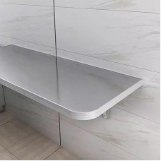 WBWAPA Wandtisch Klappbarer Tisch aus gebürstetem Edelstahl zur Wandmontage, Esstisch mit Klappblatt, Werkbank-Balkontisch für die Hausbar, das Büro oder das Schlafzimmer, platzsparend, v