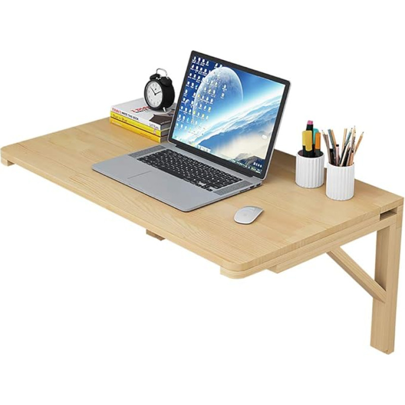 Klapptisch für Computer, Esstisch, Wandmontage, Holz, Eisen, 16 Größen, Weiß