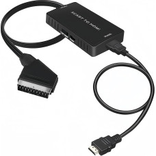 VIXLW SCART ir HDMI adapteris (su kabeliu) SCART ir HDMI keitiklis, HD 1080P garso ir vaizdo keitiklis, skirtas HD televizoriams, priedėliams, VHS, 