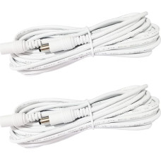 2x 2,5 m/8,2 pėdos nuolatinės srovės 12 V ilgintuvas su 2,1 mm x 5,5 mm nuolatinės srovės kištuko adapteriu DC 0-36 V vyriškos ir moteriškos lyties maitinimo laidas, skirtas automobilio monitoriui, vaizdo stebėjimo belaidžio IP kamerai, LED juostos apšvie