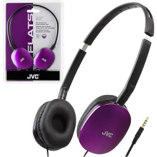 JVC HAS160V Flats Lightweight Folding Headphones On Ear Violet
