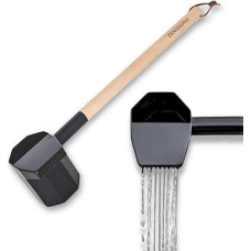 Nerūdijančio plieno ir medžio pirties čiurkšlė su lietaus funkcija, 330 ml, puikiai tinka pirties įpylimui, generuoja švelnų lietų, pirties ir sodo pirties reikmenys