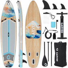 Premium SUP Board Set, Stand Up Paddling Board Aufblasbar, Mit Universal Kamerahalterung, Komplettes Zubehör, Verstellbares Paddel, Anfänger, Fortgeschrittene