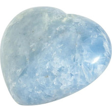 Nupuyai Blue Celestite Crystal Rough Stone Gemstone Širdies akmuo Poliruotas širdies formos gydomasis akmuo Mineralinis akmuo Mineralinis akmuo Natūralus akmuo Meditacija Energijos akmuo Feng Shui dekoracijos biurui namuose
