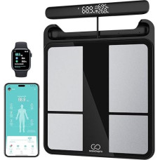 Body Weight Scale, Digital Bathroom Scales with 8 Electrodes, 18 Body Data, Intelligent Personal Scale, Compatible with iOS and Android, Max 400lb/180kg/28pcs