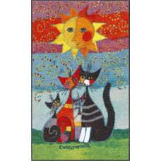 Salonloewe Momenti SLD0153-075x120 Doormat with Cats Design by Rosina Wachtmeister 75 x 120 cm