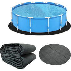 Pool-Bodenmatte, Pool-Bodentuch, 4 m, Schwimmbad-Schutz-Pad, Pool-Bodenmatten, Schwimmbadmatte zum Schutz des oberirdischen Pools, rund