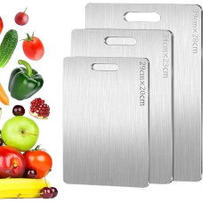 Titanium Chopping Board Set of 3 Double Sided Food Grade Chopping Boards for Kitchen