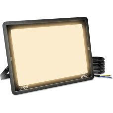 Lauko LED prožektorius 300 W šiltai baltos spalvos 3000 K, 30000 LM LED prožektorius lauko IP66 vandeniui atsparus prožektorius sodams, kiemams, garažams, sandėliams