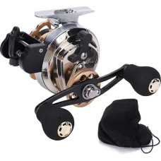 Angelrolle 10 + 1 Kugellager, 3.6:1 Übersetzungsverhältnis, Linkshand Raft Rolle, Leichtes Metall Design - Schnelles Angeln, Gleichmäßiges Schnurwickeln, Ideal Für Rafting Und