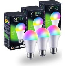 Matinė LED lempa E27 RGB + CCT | 3 vnt. | Siūlų tinklelis | Daugiaspalvė lemputė, 2700-6400K, 900lm, 10W lemputė, 