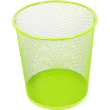 D.RECT KOMO šiukšliadėžė, 12 l metalinė šiukšliadėžė, biuro, apvali šiukšliadėžė studijoms, virtuvei, tvirtas dizainas, 266 x 218 x 280 mm, laimo žalia