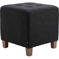 CLP Pharao Stool with Fabric Cover and Cube Seat with High-Quality Padding and Floor Protectors