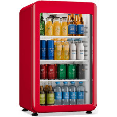 Klarstein Audrey Evo Getränkekekühlschrank 95 L - Getränkekühler mit Glastür, LED-Beleuchtung, einstellbare Temperatur 0-10 °C, 3 Regalböden, leiser Betrieb