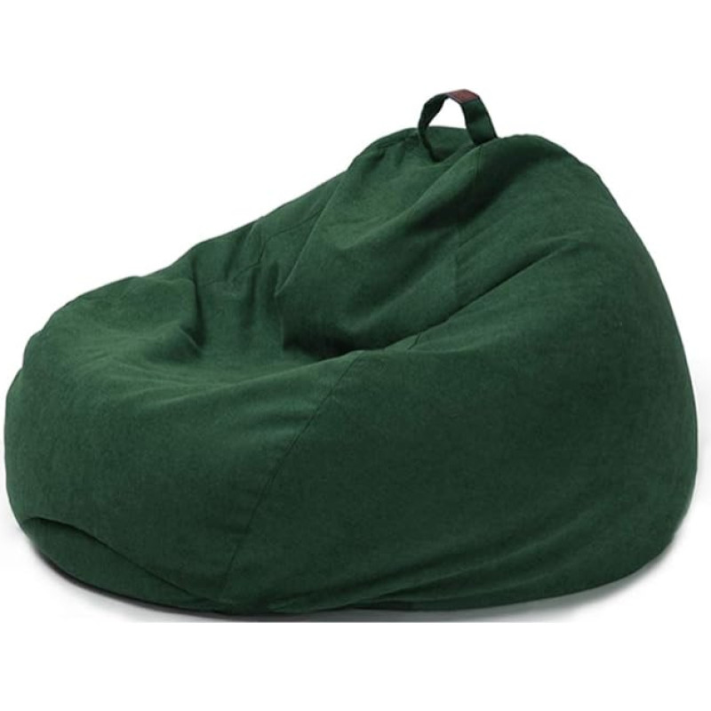 STTC Didelis Bean Bag sėdynės pagalvėlės dangtelis, Bean Bag išorinis dangtelis, aukščiausios kokybės keičiamas dangtelis kriaušės formos Bean Bag su užtrauktuku, be užpildo, žalias, XL