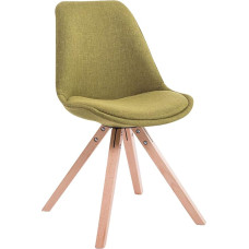 CLP Toulouse Square Retro Chair with Fabric Cover and High-Quality Seat Padding – Recliner with Stable Wooden Frame – Seat Height 48 cm