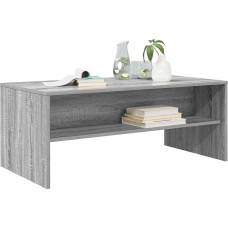 vidaXL kavos staliukas Grey Sonoma 100 x 50 x 40 cm medžio kompozito stilingas kavos staliukas stačiakampio formos dizainas patvarus svetainės aksesuaras funkcionalus interjero dekoravimas