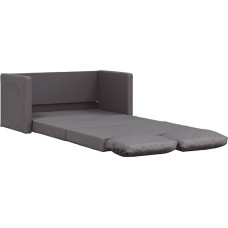 vidaXL grindų sofa, sulankstoma grindų lova su miego funkcija, sofa lova su metaliniu rėmu, sulankstoma sofa lova svetainei, miegamajam, pilkas audinys