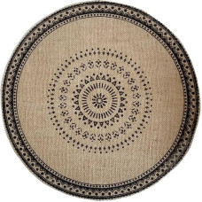 Tischsets und Untersetzer, Runde Tischsets aus Baumwollleinen mit Jutequasten, Mehrfarbig, 38 cm(D)