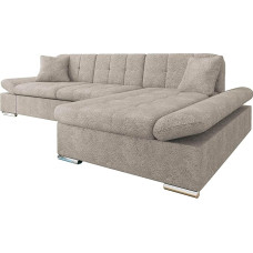 Mirjan24 Montana kampinė sofa su reguliuojamais porankiais, kampinė sofa, L formos sofa, svetainės erdvė, sofa, pasirinktos spalvos (Coral 50, dešinė pusė)