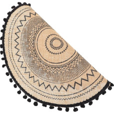 Zerodeko Wärmeisoliertes Tischset aus Jute 40cm mit Quaste Hitzeschutz Tischmatte für Haushalt und Esszimmer Dekorative Tassenunterlage für Wohnzimmer und Restaurant