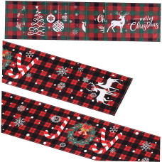 7 STK. Teiliges Weihnachts-tischset mit Läufer und Platzdeckchen Isoliert und rutschfest Festliche Santa-Motiv Tischdekoration für Esstisch Vielseitig für Weihnachtsfeier und