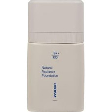 KORRES Natural Radiance Foundation Light 01, vidutinio dengiamumo, atskleidžia natūralų odos spindesį, šiek tiek kreminės tekstūros, su bijūnų žiedų ekstraktu, veganiškas, 30 ml