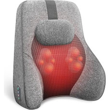 COMFIER Back Massager with Ergonomic Shape, Shiatsu Massage Cushion for Office Chair, 2 Heat Settings for Muscle Relaxation, for Home & Office