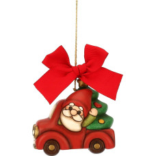 THUN - Christmas Decoration Gnome Oliver with Ceramic Van Maxi 7.8 x 5.1 cm Height 7.5 cm