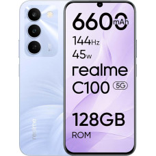 realme C100 5G Smartphone 128GB ROM Titanium Battery 6600mAh and Fast Charge 45W Mobile Phone 144Hz Ultra Bright Android 16 Shockproof Military Reverse Charge 6.5W IP64