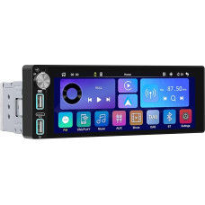 [DAB+] Rimoody Autoradio 1 Din mit Wireless Carplay Android Auto, 6.86 Zoll 1 Din Bluetooth Autoradio mit IPS-Bildschirm mit FM EQ USB/Typ C mit DAB+ Digitalradio Lenkradsteuerung Rückfahrkamera