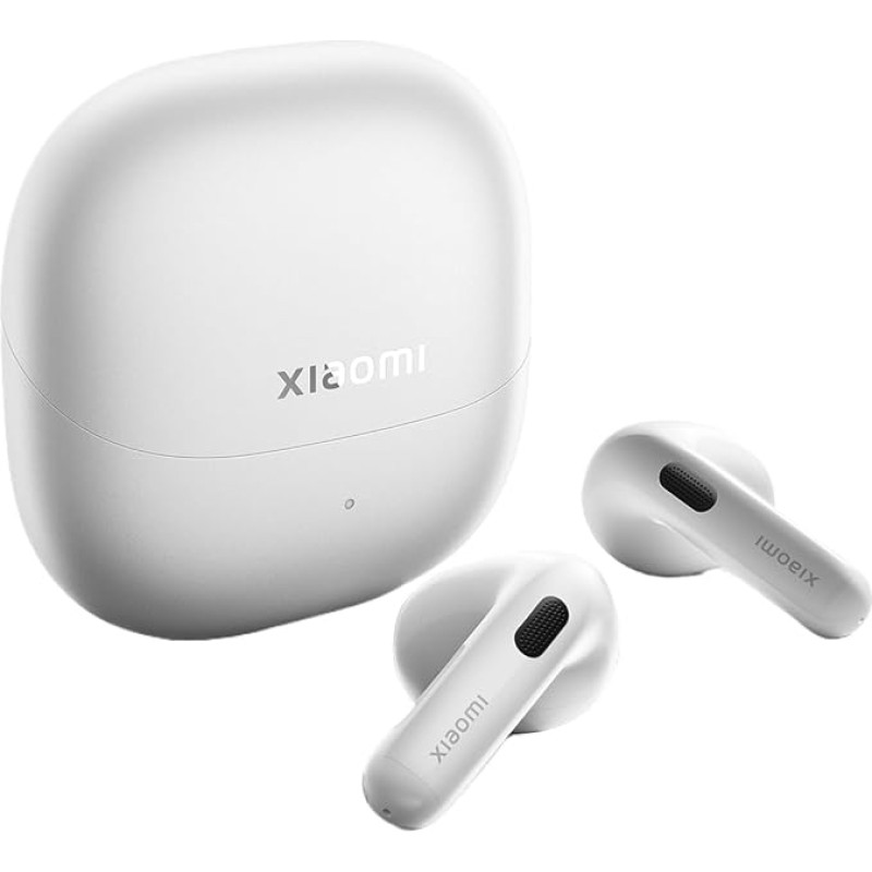 XIAOMI Buds 6 True-Wireless-Ohrhörer, Geräuschunterdrückung mit 3 Mikrofonen, Harman AudioEFX, 3-Fach-Magnetschaltung, 35h Wiedergabezeit, App-Anpassung, IP54, Pearl White