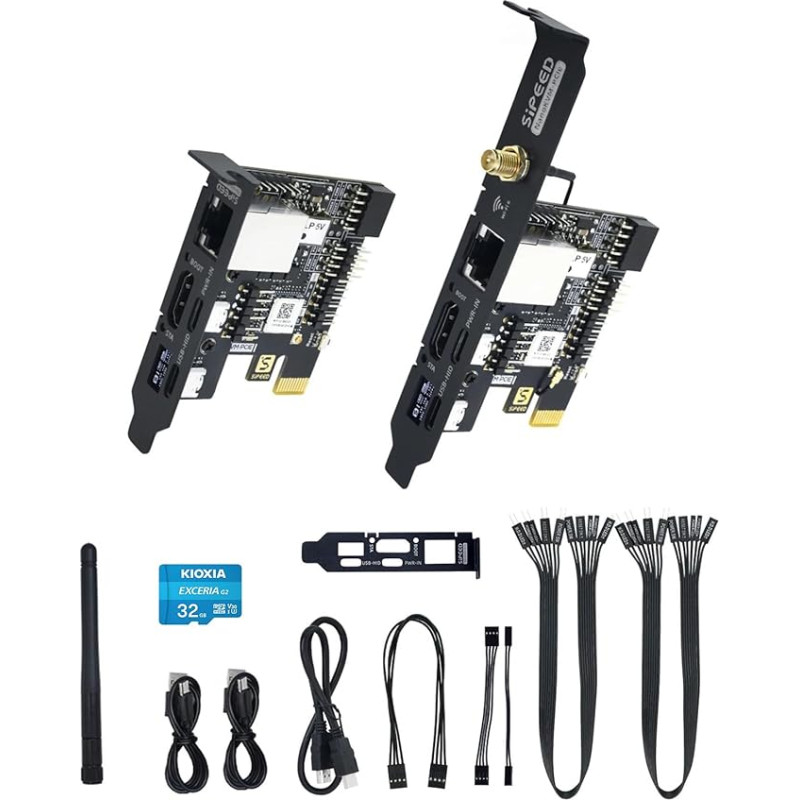 youyeetoo Sipeed NanoKVM Mini Remote Control Operations Maintenance Server, 1TOPS NPU 1GHz C906 RISC-V Linux Single Board Computer (PCIE Version) (with PoE)