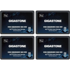 Dresmannst Gigastone [Enterprise SSD] NAS SSD 1TB (4-Pack) RAID SSD Verslo serverių saugykla Duomenų centras Tvirtas 2,5 colių SATA III vidinis kietasis diskas 3D NAND SLC Cache atminties išplėtimas