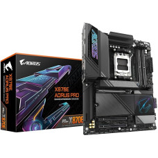 GIGABYTE X870E AORUS PRO Motherboard - Supports AMD Ryzen 9000 CPUs, 16+2+2 Phase Digital VRM, up to 8000MHz DDR5 (OC), 3xPCIe 5.0, Wi-Fi 7, 2.5GbE LAN, USB 4