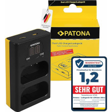 PATONA Dvigubas LCD įkroviklis USB-C (5 V / 2,1 A), skirtas 