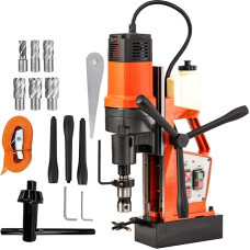 Magnetbohrmaschine 1800 W 60 mm Bohrdurchmesser, Power Mag Bohranlage, 0-580U/min effizienter Kühlung, für Metalloberflächen Industrie Heimwerker MD-60